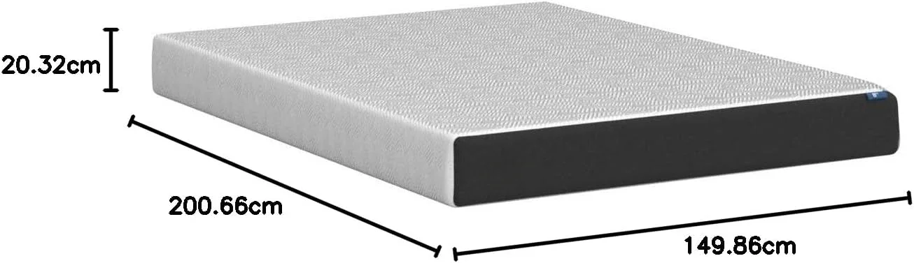 8 Inch Queen Mattress - Plush Gel Memory Foam Mattress – Bamboo Charcoal Foam –Gel Infused- Hypoallergenic Foam Mattress