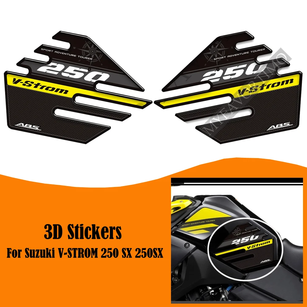 

New For Suzuki V-STROM VSTROM V STROM DL 250 SX 250SX Adventure Tank Pad Protector Grips Stickers Decals Gas Fuel Oil Kit Knee