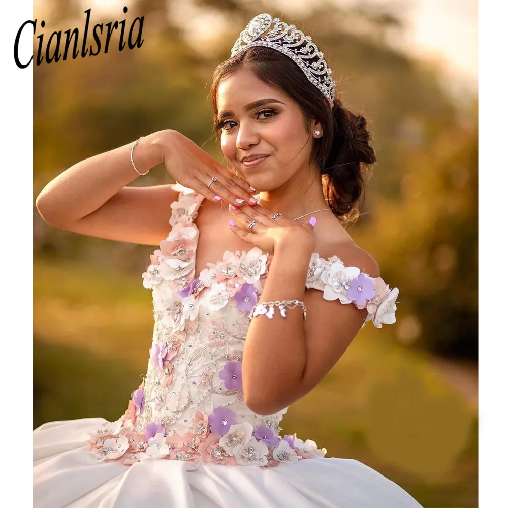 Vestidos De princesa para quinceañera, vestido De baile con apliques De encaje, dulce 16, 15 Años, 2023