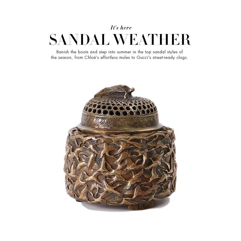 

Pure Copper Cense Burner Chinese Model Study Room Home Soft Decoration Antique Desktop Decoration Club Crafts Half-Handmade 1Pc