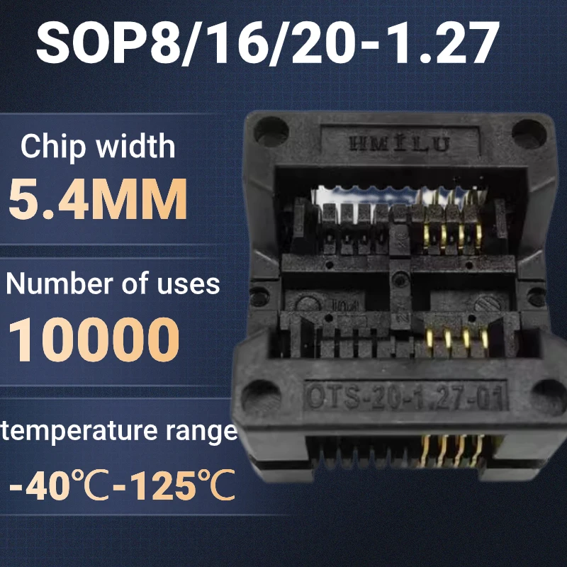 SOIC8/16/20 SOP20 to DIP high-temperature aging test socket IC width 5.4mm programming adapter socket conversion burner