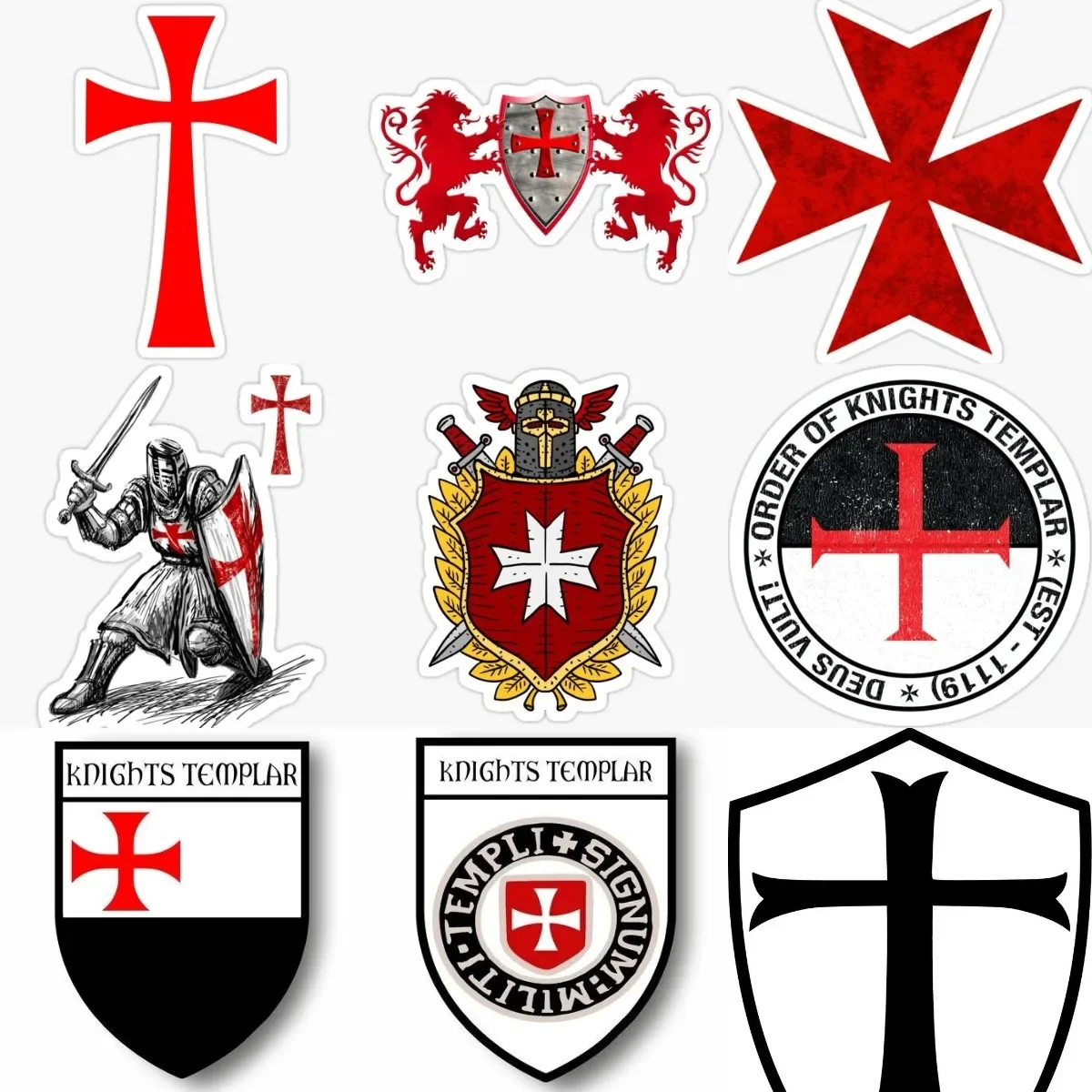 AliExpress Cross Shield Knight Templar Crusader Holy Knight PVC Sticker for Decorate Car Camper Van Bumper Window Truck Bicycle Motorcycle