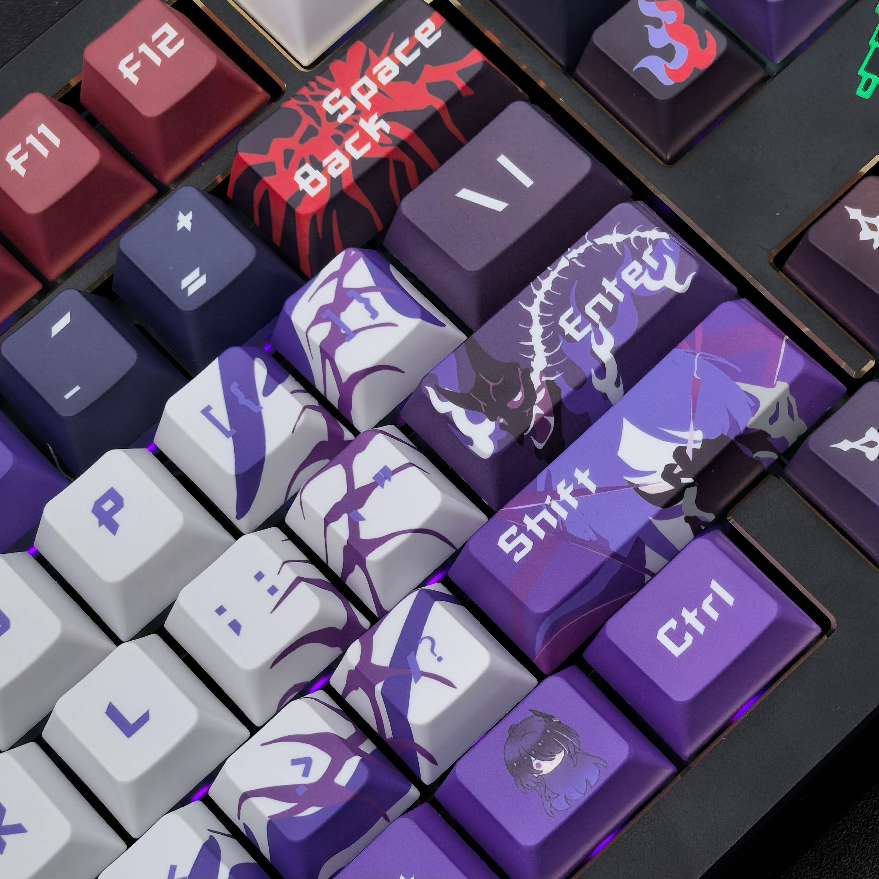 

Anime Honkai: Star Rail Acheron Raiden Bosenmori Mei Cosplay Accessory Keycap Collection Cartoon Keyboard Cap Mascot Game Gift