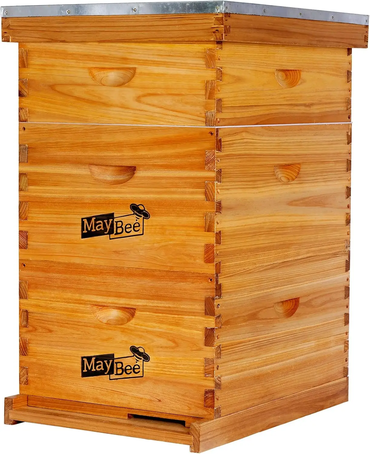 10 Frame Langstroth Beehive Dipped Beeswax Complete Bee Hives Supplies Starter Kit Includes 2 Deep Hive Bee Boxes 1 Bee Hive Sup