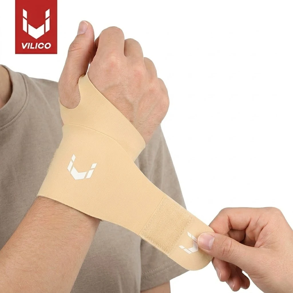 Gym Sports Wristband Wrist Protector Palm Guard Wrist Support Adjustable Wrist Brace Strap Compression Gloves for Carpal Tunnel