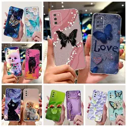 For Samsung Galaxy A03s Case Luxury Butterfly Painted Cover Soft Silicone Phone Case For Samsung A03s A 03 Galaxy A03 Core Shell