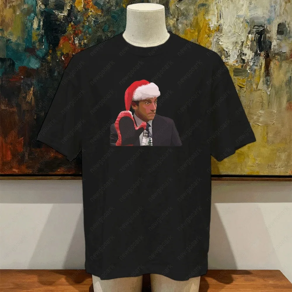 Funny Michael Scott Christmas Graphic T Shirts The Office  Hilarious TV Show Tshirt Woman Man Vintage Festival Cotton Tops