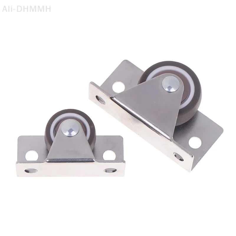 1/4Pcs Soundless Rubber Casters, Mobility Wheels for Furniture Drawers, Side-Fit Low Profile Replacement Wheel