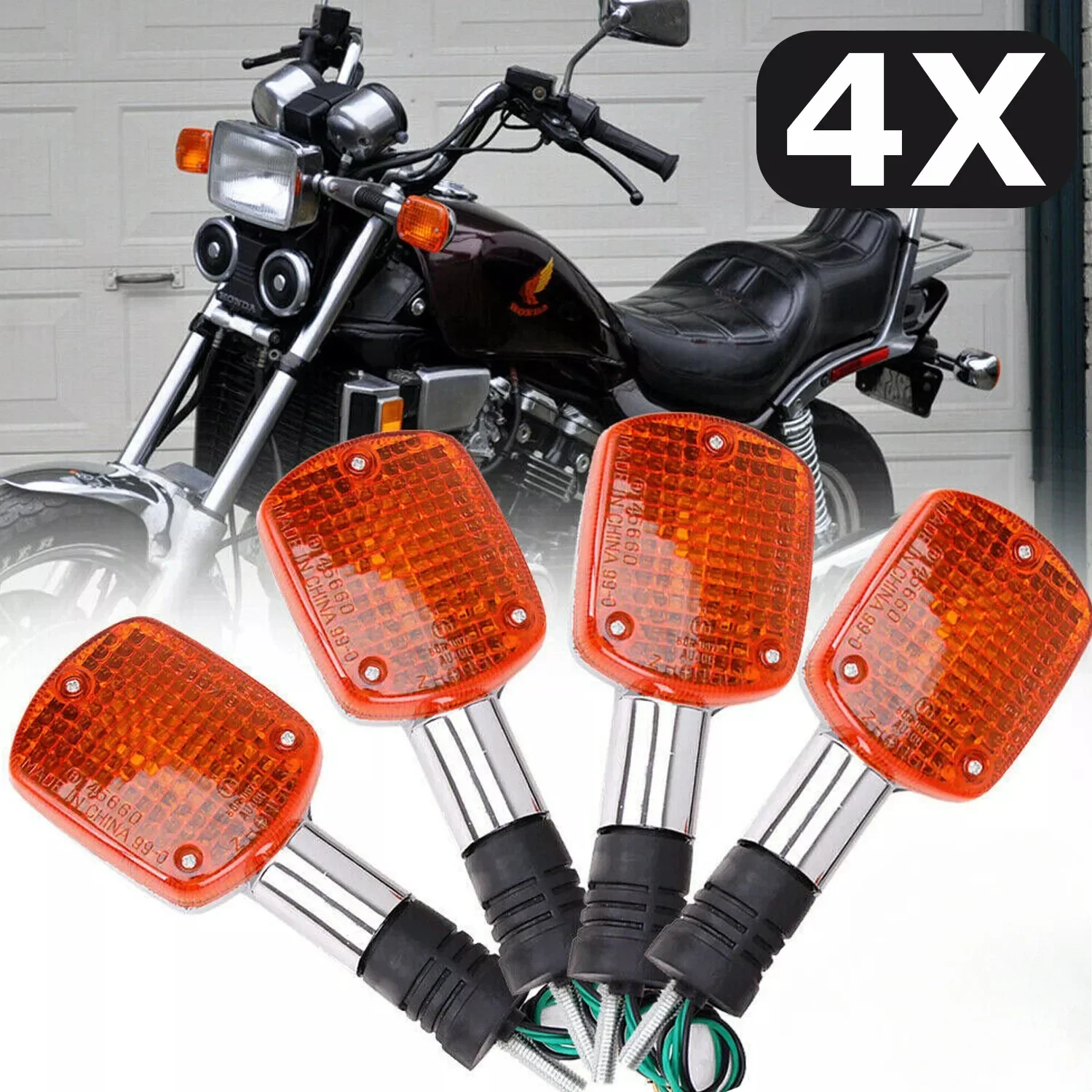 Moto Indicatori di direzione Lampeggiante Misura per Honda Shadow VTX Steed Rebel Magna 250 400 750 VT400 VT750 VT1100 VLX600 VTX1800
