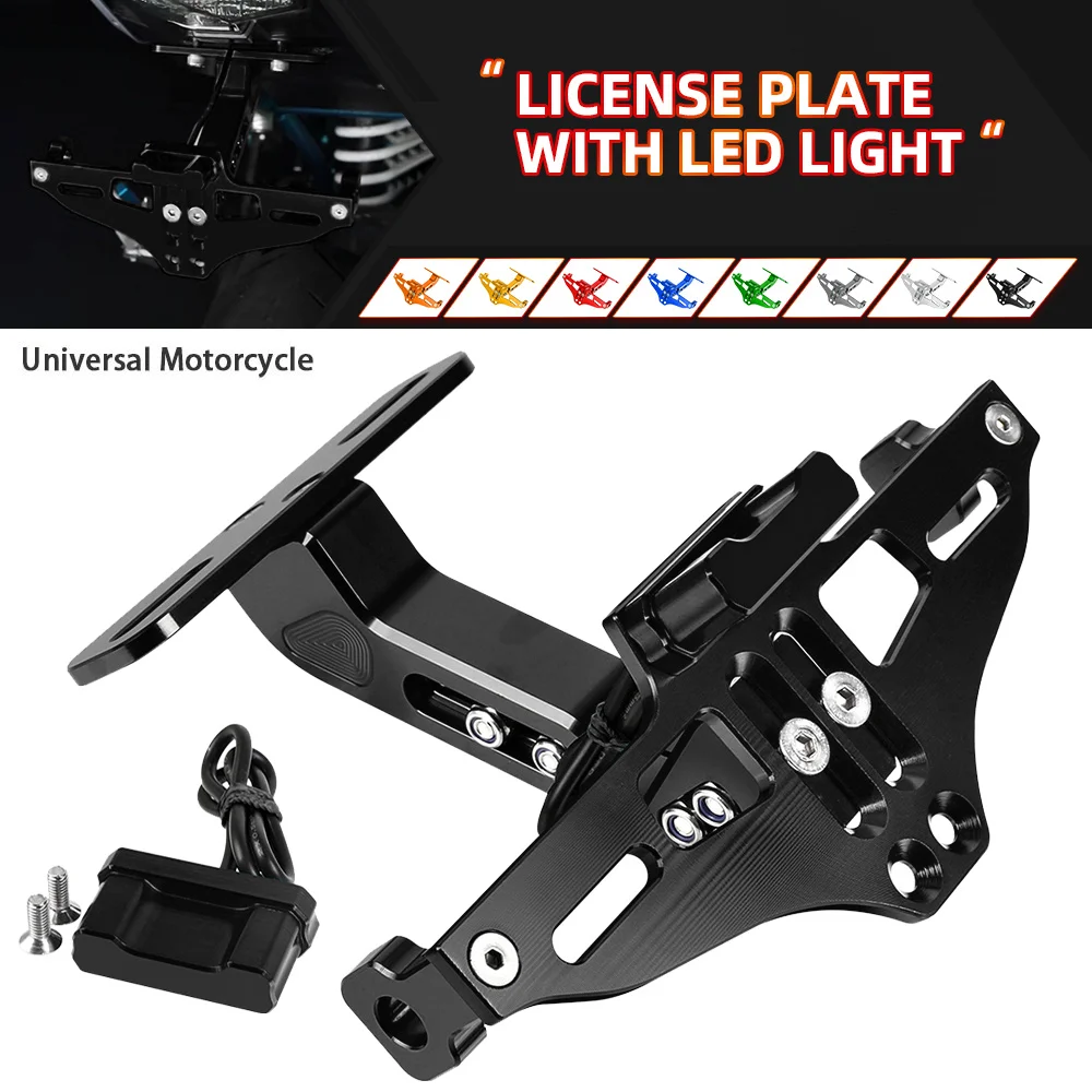 

Motorcycle License Plate Holder Bracket Tail Tidy Turn Signal Indicator LED Light For RC8 RC8R 2009 2010 2011 2012 2013 2014