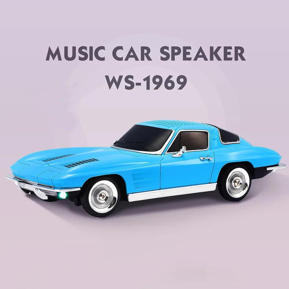 Classic Bluetooth Speaker with Subwoofer Portable Car Shaped Music Player U Disk TF Card AUX Play Wireless Stereo HIFI Soundbox