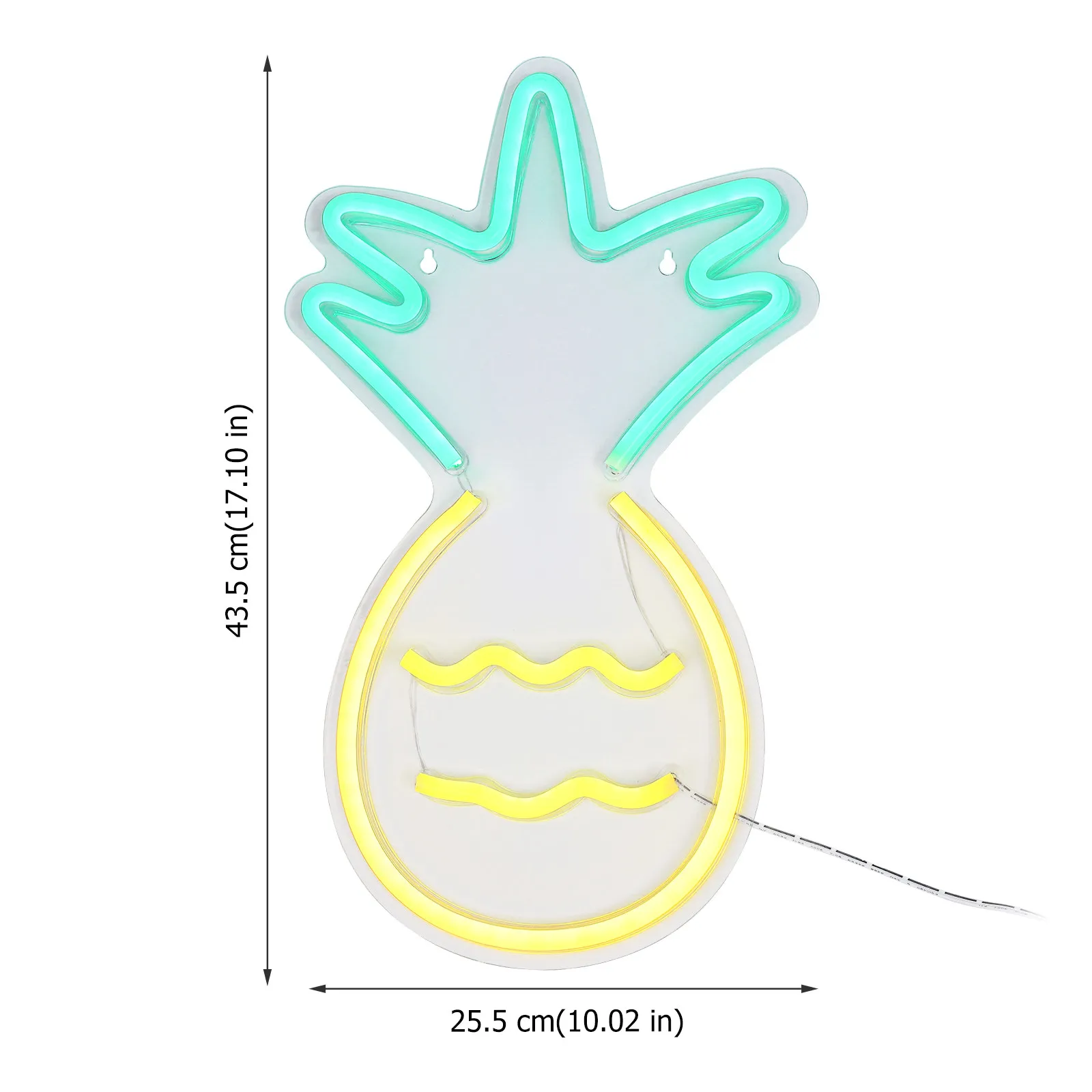 LED Pineapple Neon Light Sign Creative Night Lamp USB Powered Tabletop Neon Light Home Decoration Decorative Lamp for Bar