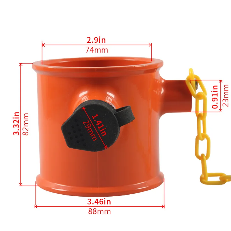 Cylinder anti-theft trailer lock with warning plate Semi-trailer RV latch lock