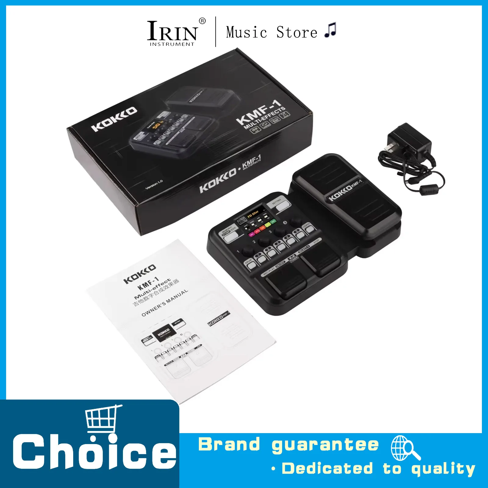 Pedal de Guitarra con Efecto Sintetizado, 18 Modelos de Amplificador, IR, 512 Puntos de Muestreo, Caja de Ritmos y Función de Loop, Accesorios para Guitarra KMF-1