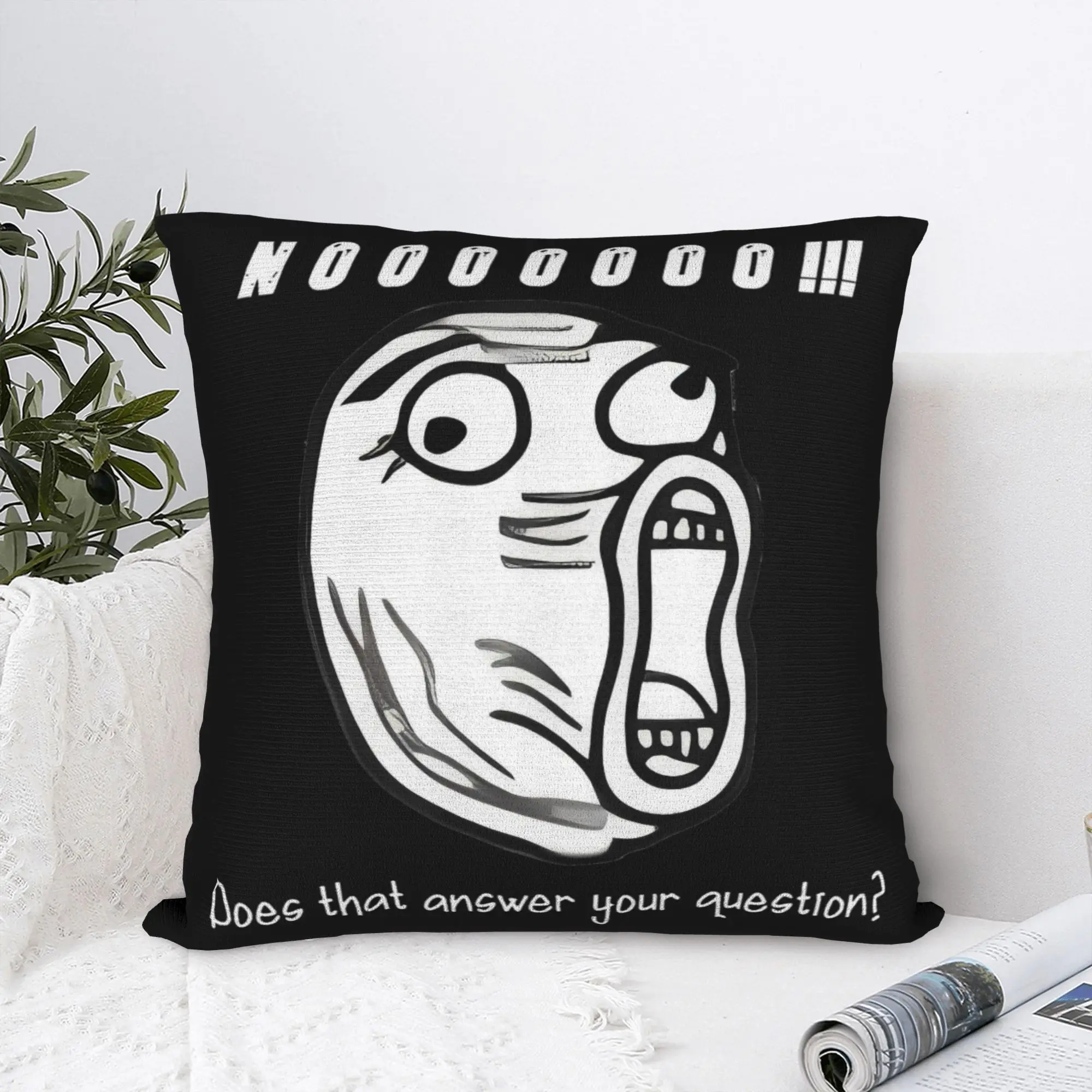 RAGE COMIC Does That Answer Your Question Trollface Square Pillowcases Couch  Cushion Case Cool Decorative Pillow Cover 40*40