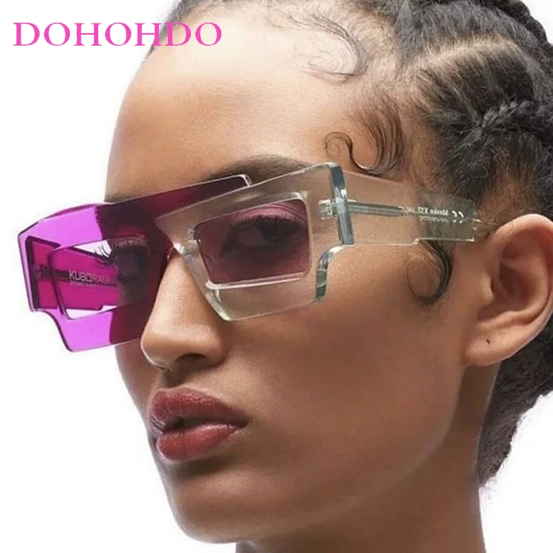 

DOHOHDO Big Frame Fashion Irregular Square Sunglasses Man Fashion Brand Designer Personality Sunglasses Male Oculos De Sol UV400