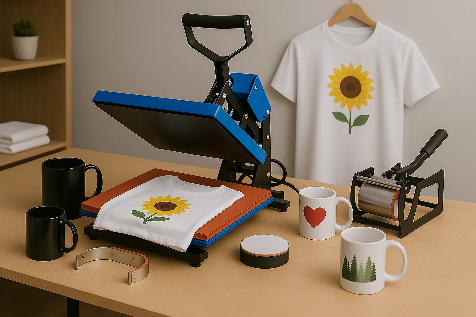 Máquina de prensado en caliente Manual de 25x30cm, transferencia de calor compacta de alta presión y prensa de diamantes de imitación para camisetas y impresiones personalizadas