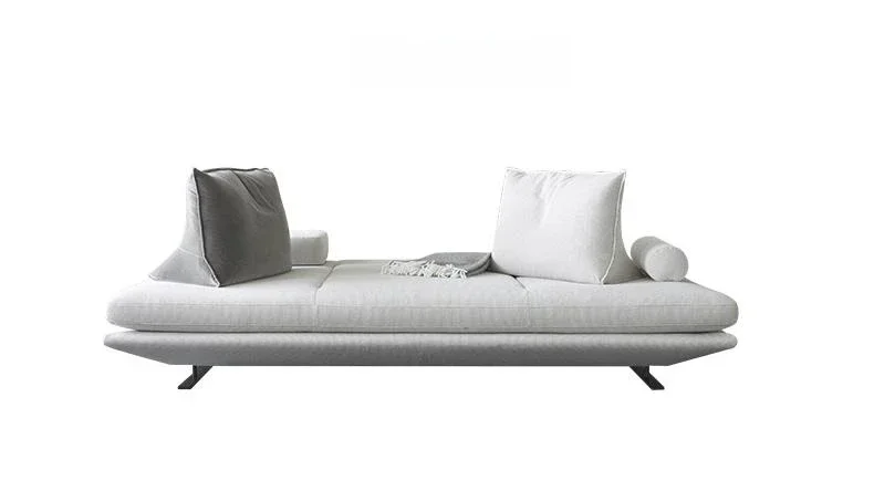 S simple wabi sabi living room creative fabric sofa  light luxury minimalist small apartment sofa without armrests