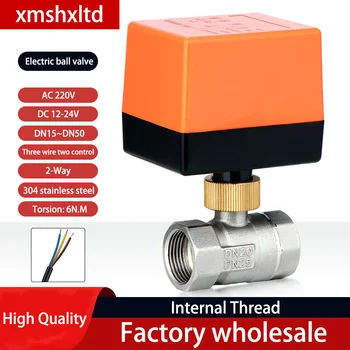 AC220V DC12V-24V 電動螺紋不鏽鋼球閥雙控三線電磁閥執行器,DN15/20/25/32/40/50 10 最佳銷售 電動閥 - №8