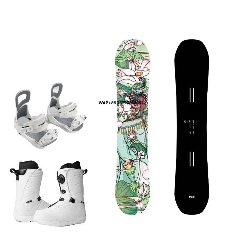 

Source Factory Full Set Women's Freestyle Skiing/Snowboarding Puls Size 160cm Water-Resistant Durable Portable Boots Bindings