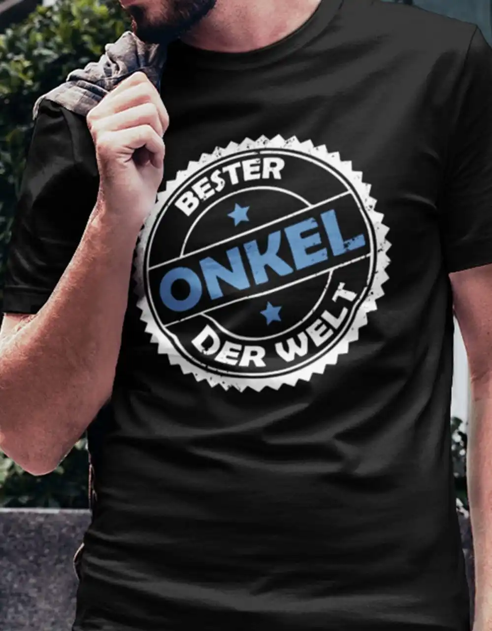 Bester Onkel Der Welt Grunge Stempel Herren T Shirt