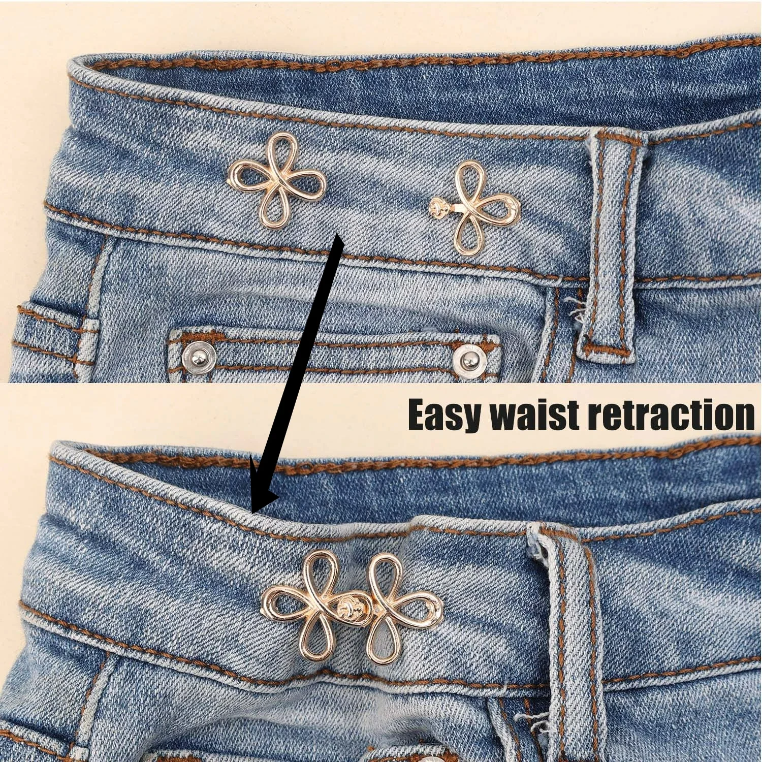 2 szt. Czterolistna koniczyna regulacja klamry napinacz w talii regulowana klamra ze stopu odpinany bezszwowy guzik do spodni spódnice