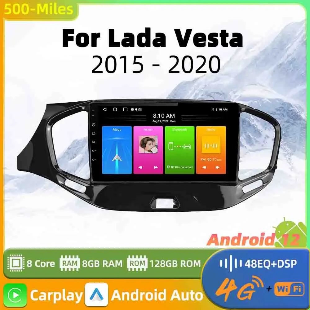 

Автомобильное радио 2 Din для LADA Vesta Cross Sport 2015-2020 Android Мультимедиа Стерео Carplay Навигация Головное устройство Авторадио Wi-Fi GPS