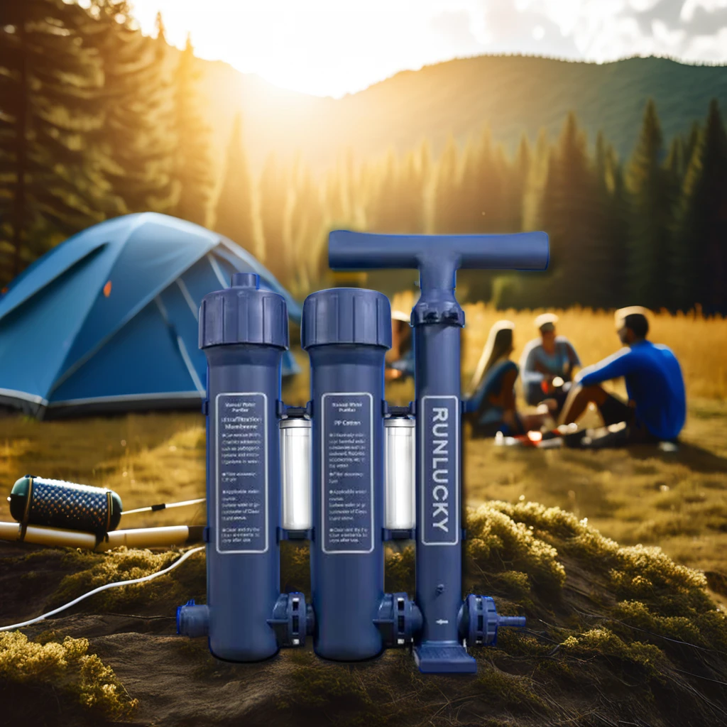 

New Arrival Portable Outdoor UF Water Purifier Manual Survival Life Filter No Power Supply Water Water Treatment Machinery
