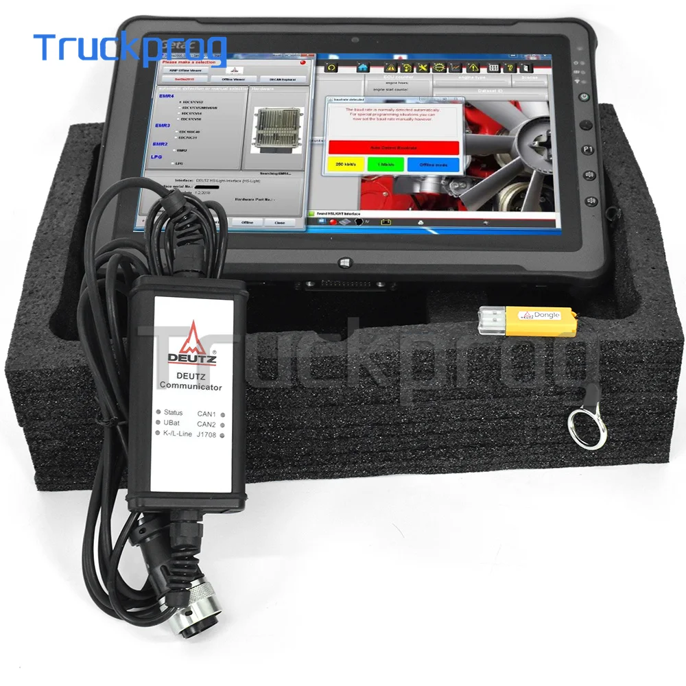 for Deutz diagnostic kit SerDia 2010 for Deutz DECOM controller diagnostic tool level6 dongle Programming scanner+F110 Tablet