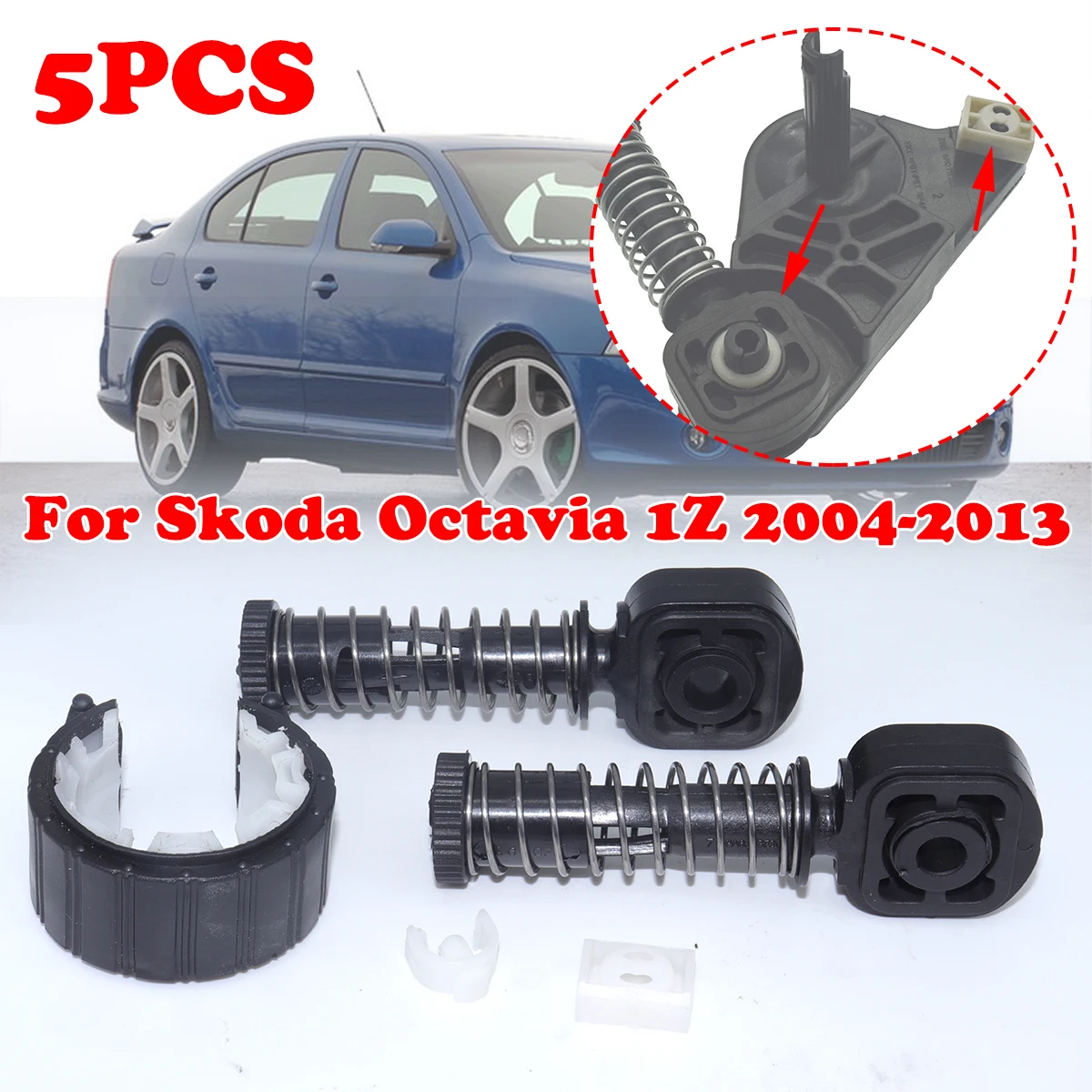 

5pcs Upgrade Bushing Shifter Bearing Shell MT Gearbox Lever Adjuster Linkage Pivot For For Skoda Octavia 1Z 04-2013 Replacemrnt