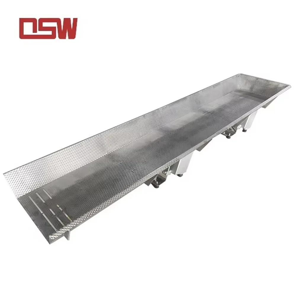 Industrial DSW Vibrating Feeding System Vibratory Feeder with Trough for Hoist Machinery Equipment 60KW 110V Wholesale