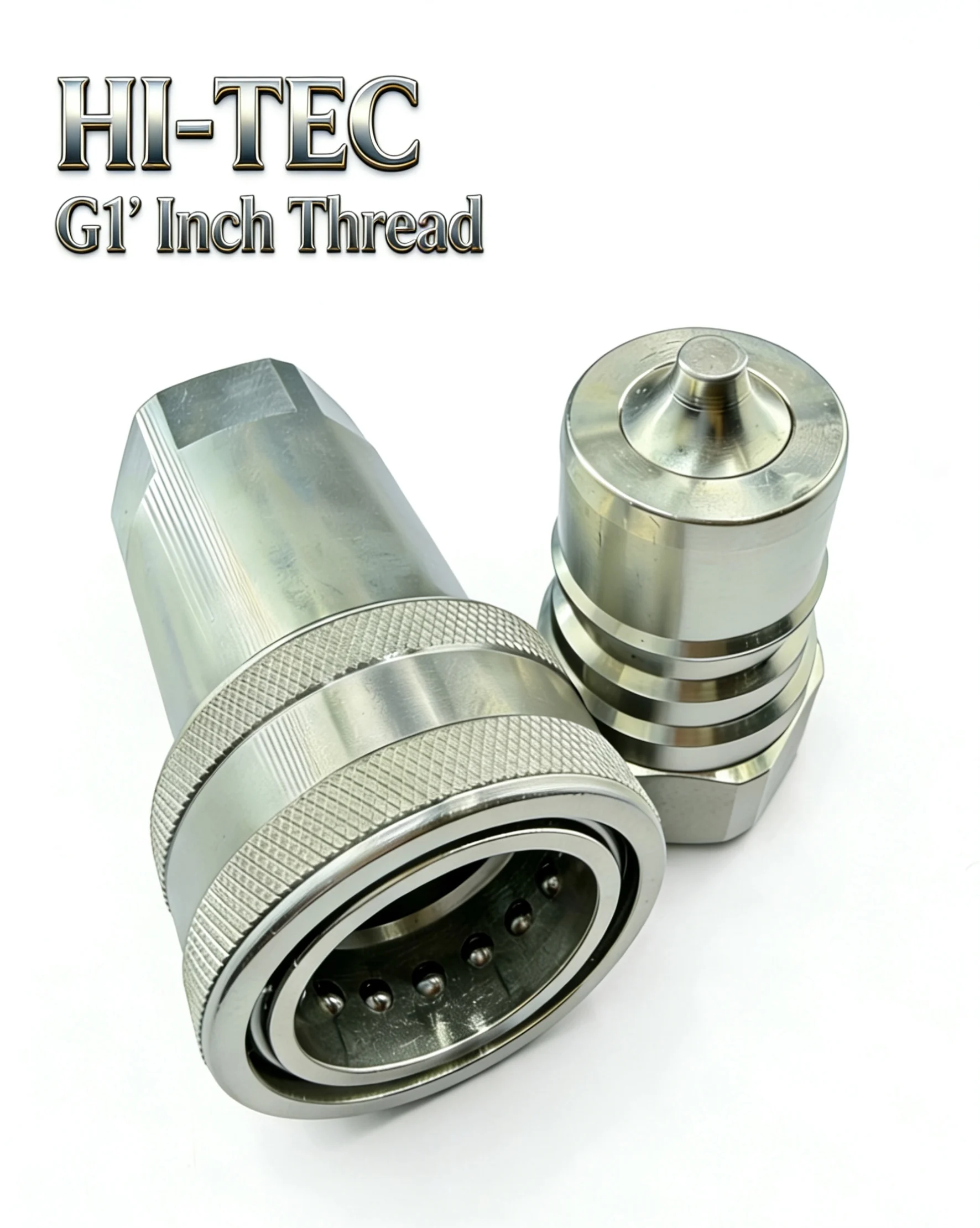 

1Set Hydraulic Quick Coupler ISO-A G1' Inch Thread Carbon Steel for Fluid Power Transmission And Control Applications