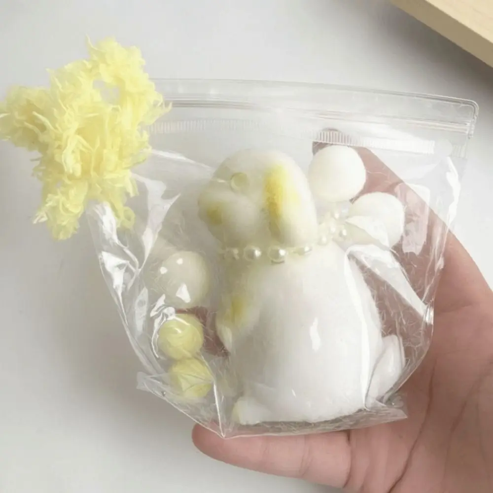 Soft Bunny Squishy Stress Balls Slow Rebound Stress Release Kawaii Squeeze Simulation Toy Silicone Bunny Pinching Toy