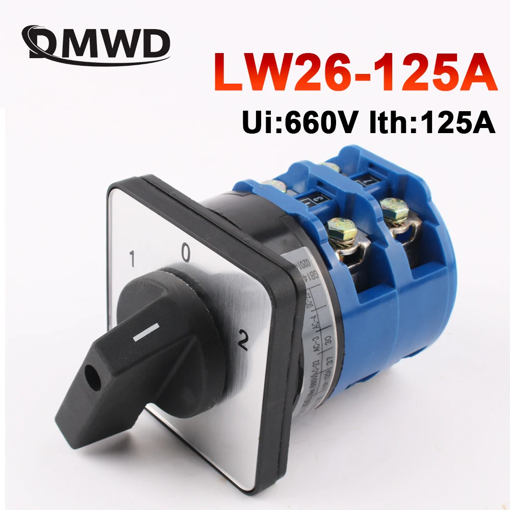 

LW26-125A 3-позиционный универсальный переключатель 1-0-2, однолинейный переключатель