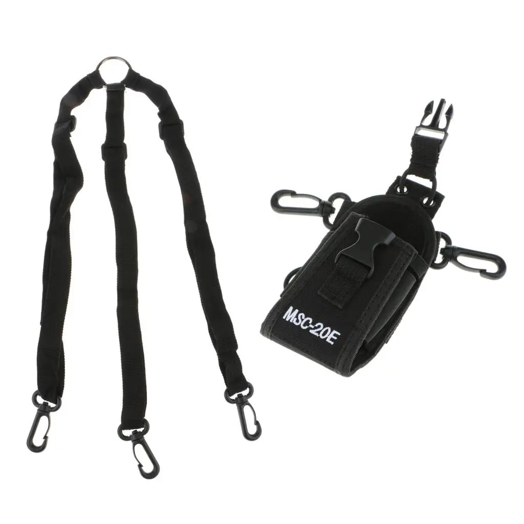 Radio Case Portable Hand Belt Neck Holder MSC20E Radio Holster Cloth Material for Emergency Personnel Outdoor