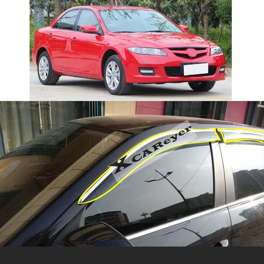 For MAZDA 6 MAZDA6 2006 2007 2008 2009 2010 2011 2012 2013 Car Body Sticker Plastic Window Glass Wind Visor Rain/Sun Guard Vent