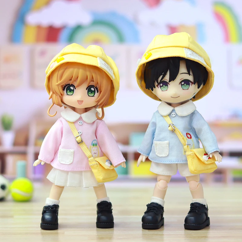 

Handmade Ob11 Dolls Kindergarten Uniform Set Doll School Uniform For P9 p10 Penny, Obitsu11,Molly,1/12 Bjd Doll