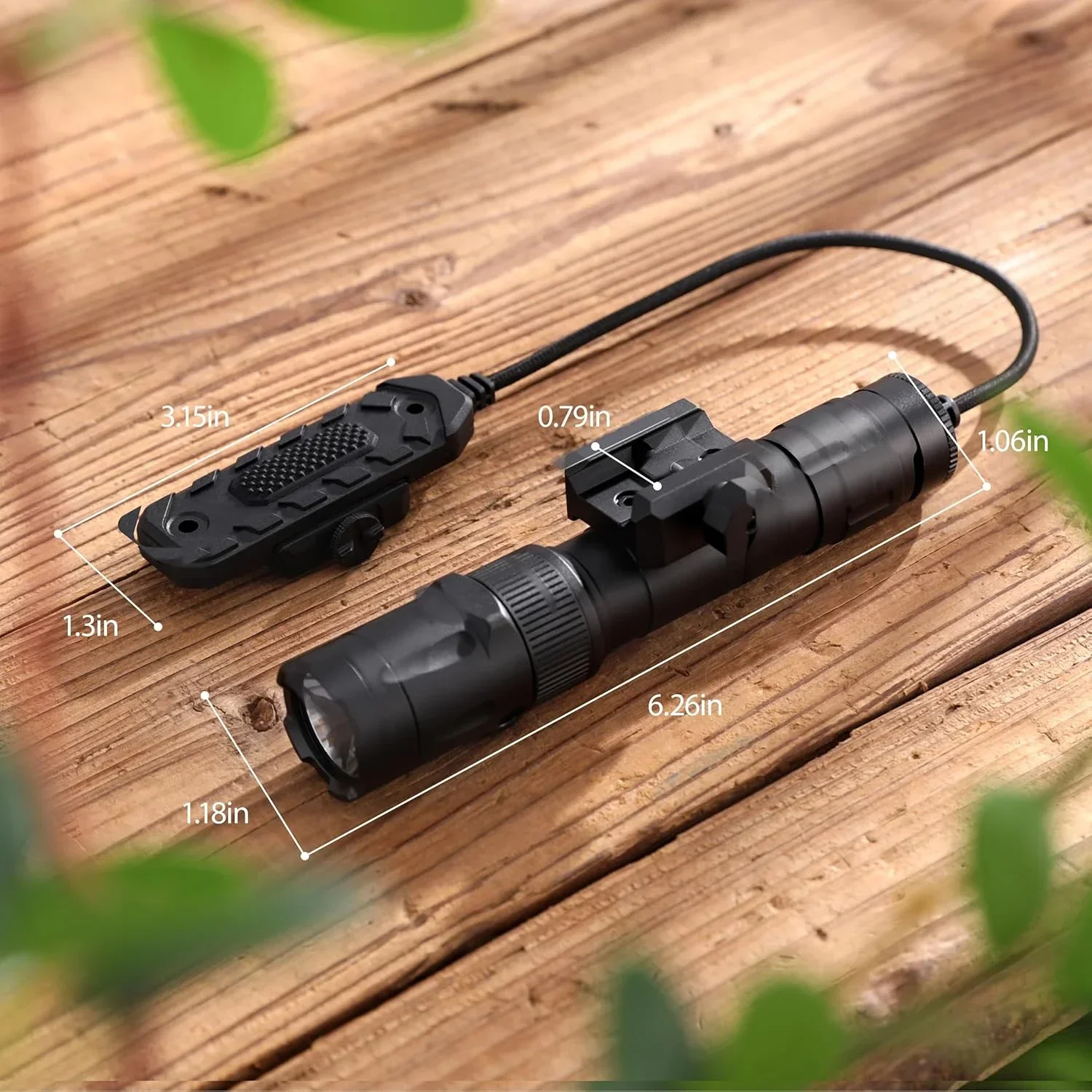 Powerful Tactical Hunting Flashligh 2500LMS LED Green 2 In 1 Combo Outdoor Lighting for Picatinny  Rail Mount with Remote Switch