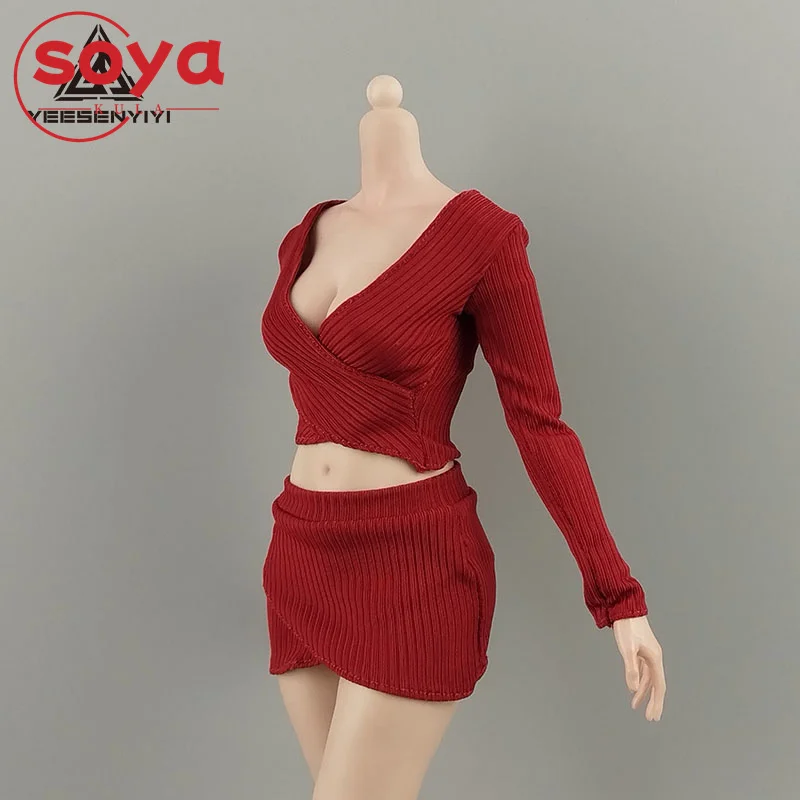 1/6 مقياس الإناث قطاع عبر طوق تنورة قصيرة الملابس نموذج صالح 12 ''ورل بوكس AT203 الجندي عمل الشكل الجسم الدمى #5