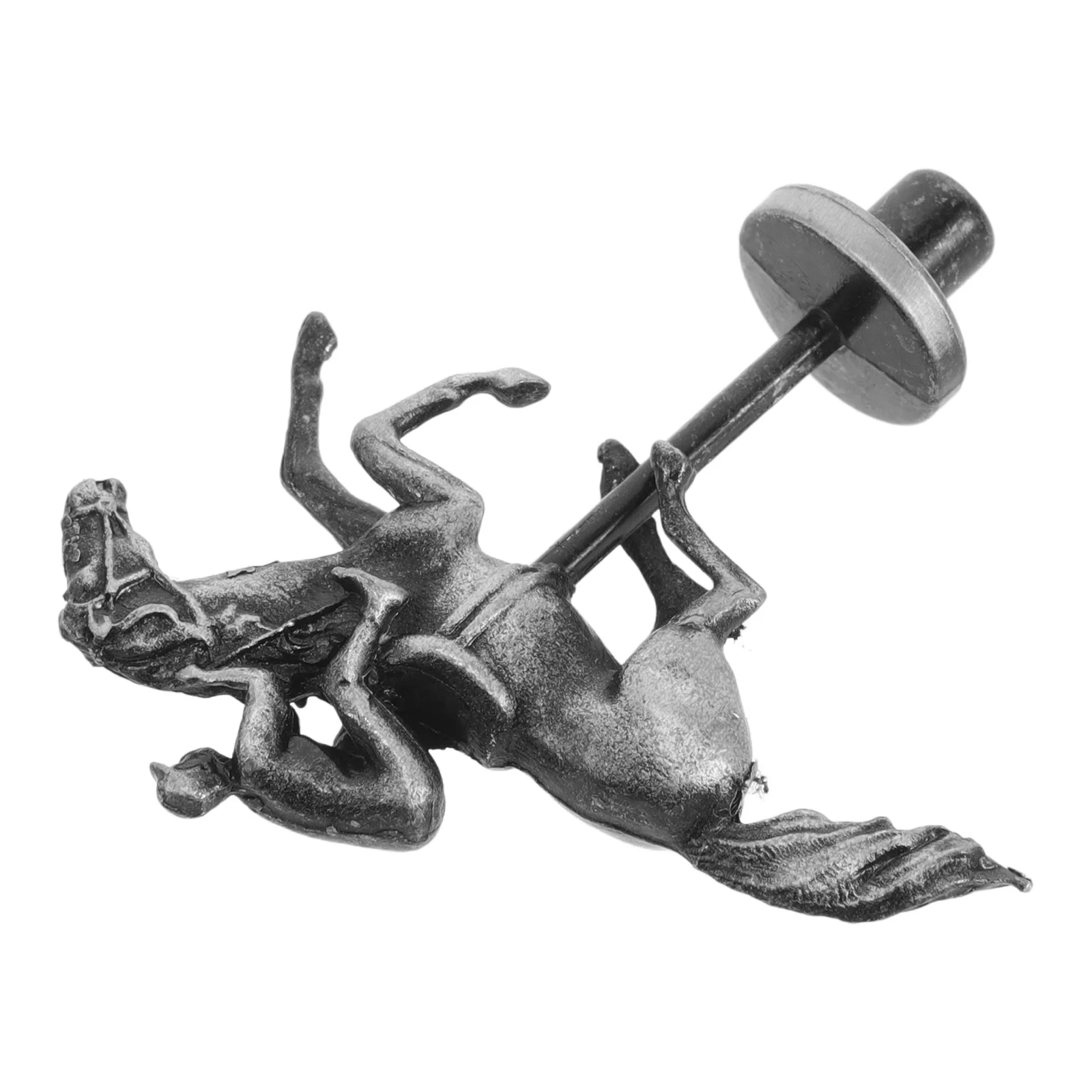 

Horse Racing Chess Pieces Black Alloy Figurines Metal Game Replacement Board Accessories Props Sturdy for board