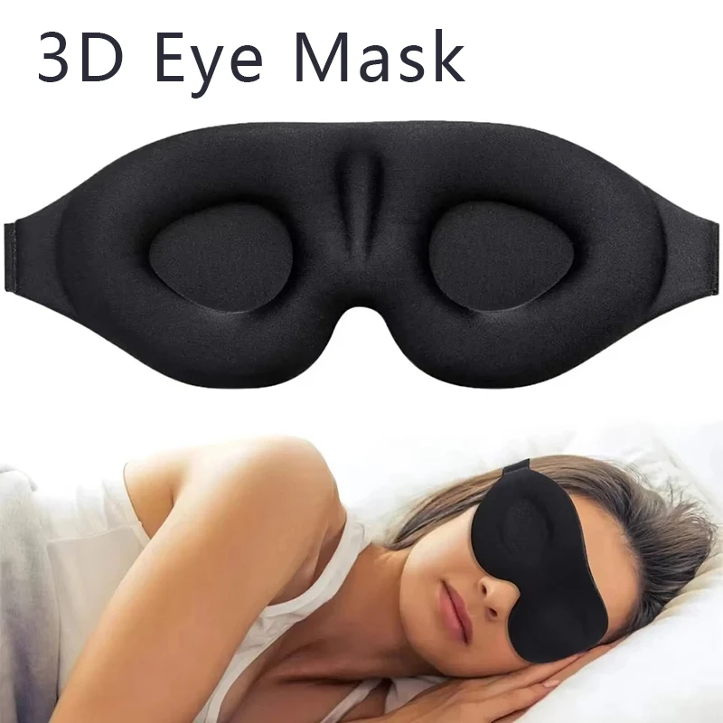 Soft Sleeping Eye Mask, Comfortable Light Blocking Blindfold, Portable Sleep Cover for Men Women Travel Home Daily Use