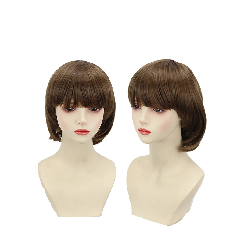 

Женские короткие прямые парики из волос, женский стиль, вечерние полный парик