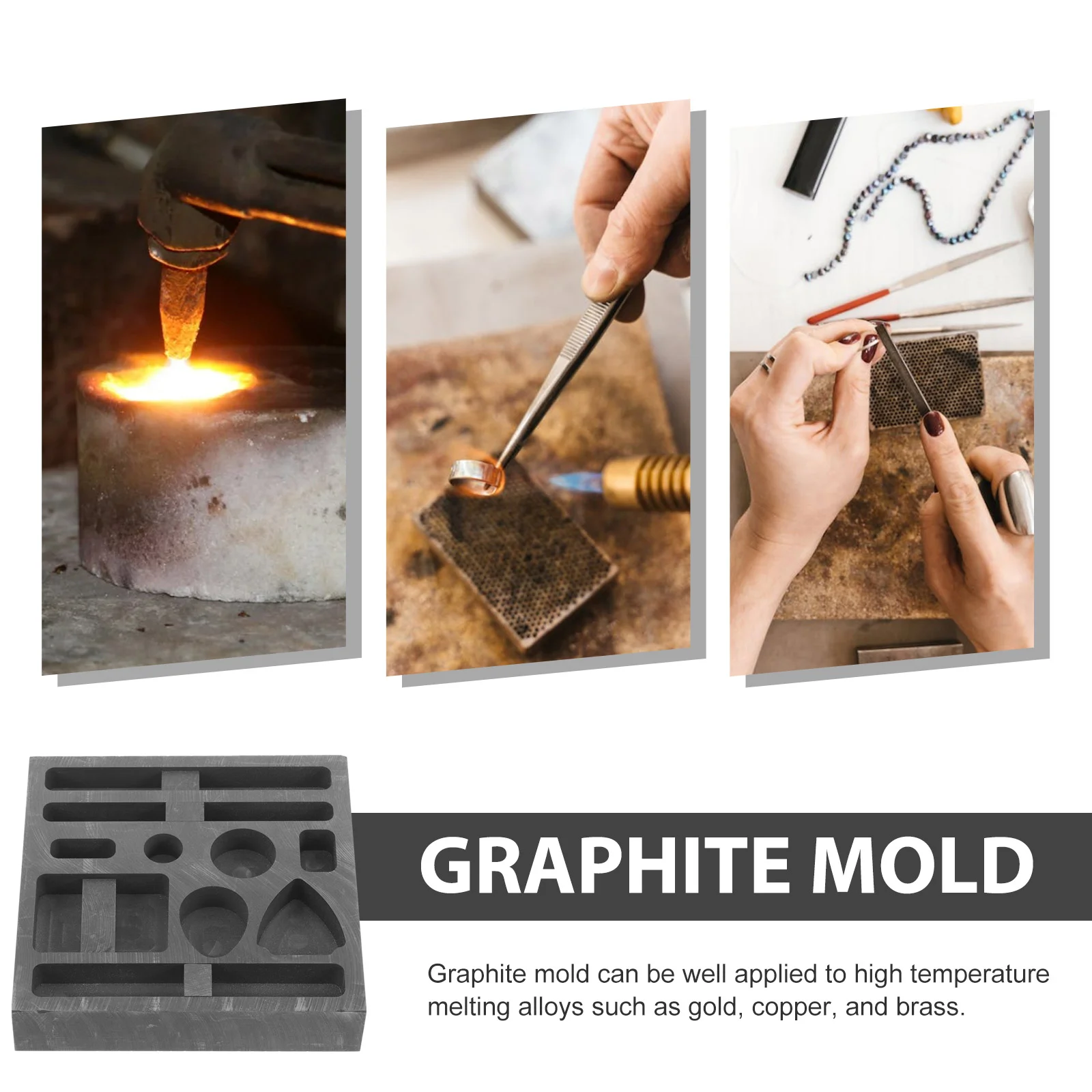 Graphite Oil Tank Mold Molds for Casting Metal Melting Tool DIY Gold Porous Jewelry Model Sand Smelting