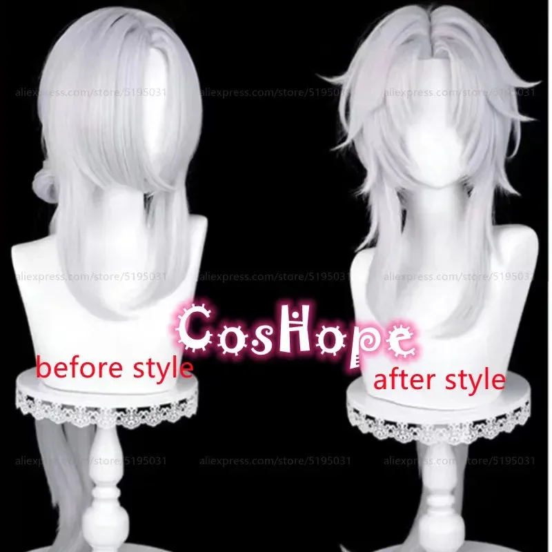 2025 12 YingXing 블레이드 실버 화이트 코스프레 애니메이션 가발 내열성 합성 가발 할로윈