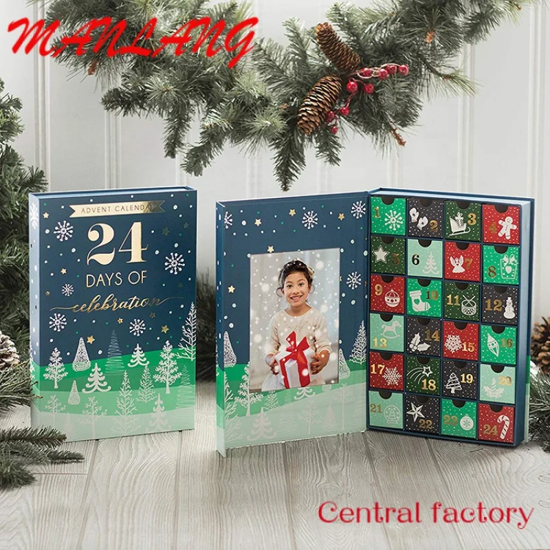 Custom  Factory Made Printing Cardboard Display chocolate advent calendar carton packaging box gift box