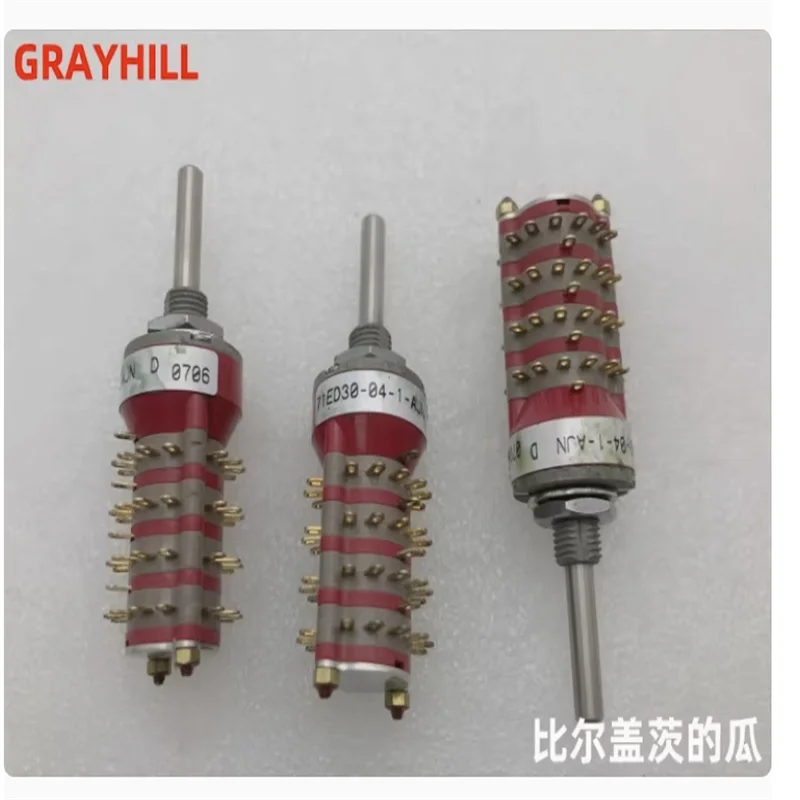 1 PCS GRAYHILL USA 71ED30-04-1-AJN-D Wave Switch 4 Layers 4 Knives 12 Levels 360 ° Rotation Axis 25