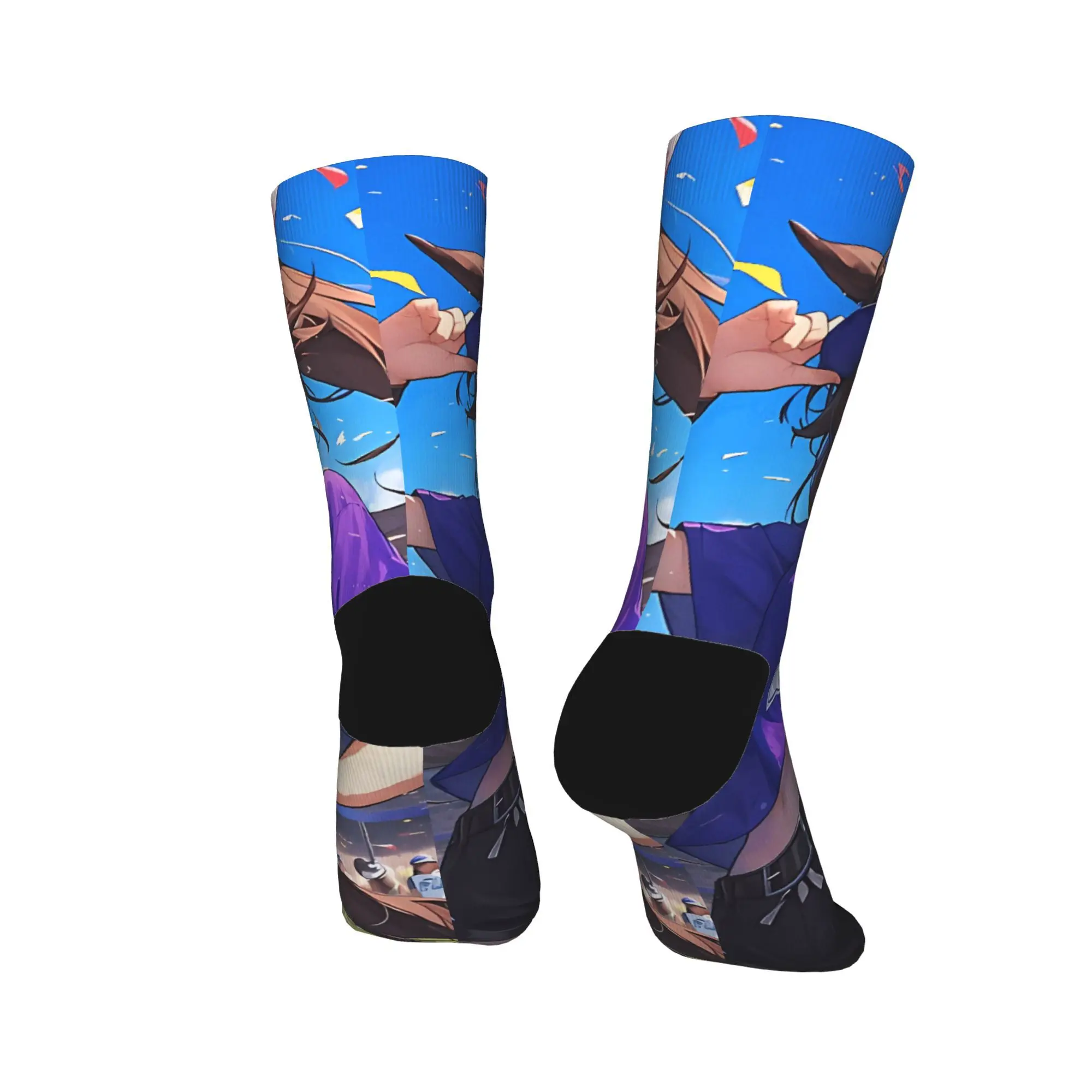 Tokai Teio Uma Musume Pretty Derby Socks  Modern Stockings Autumn Anti Slip Men Socks Quality Printed Outdoor Sports Socks