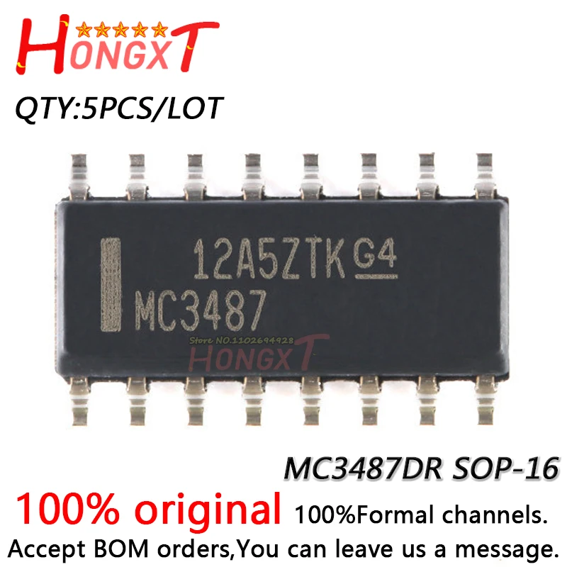 5PCS 100% NEW MC3487DR SOP-16.Chipset