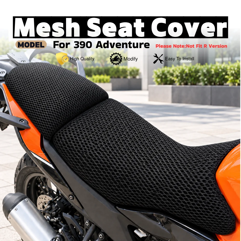 Mesh Seat Cushions Cover For 390 ADV 390 Adventure 390ADV Motorcycle Protecting Cushion Seat Fabric Saddle Covers Accessories