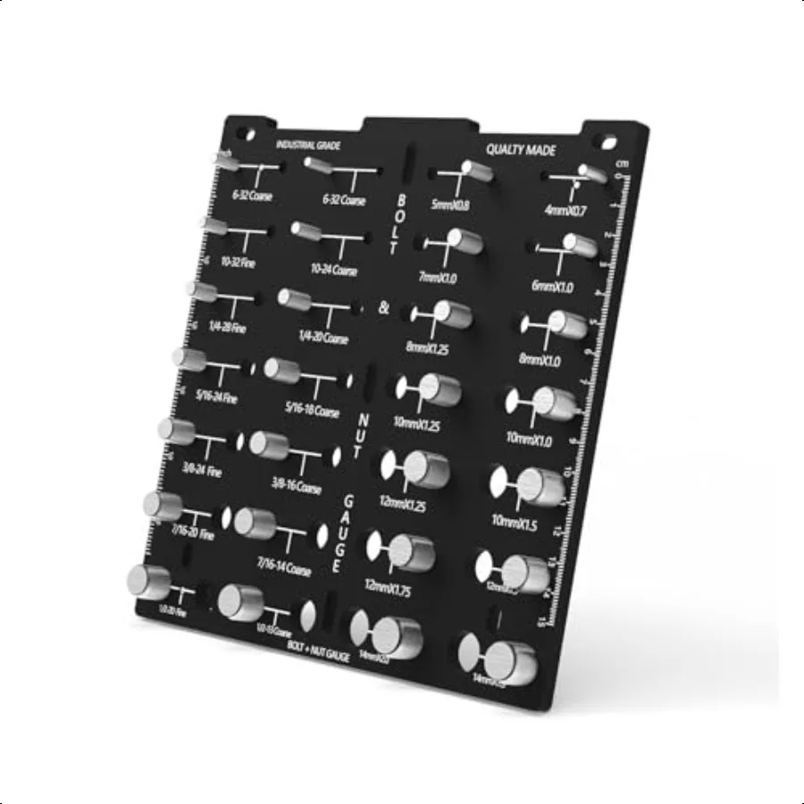 

HFM Thread Checker Bolt and Nut Identifier Gauge Bolt and Screw Size Thread Gauge Nut and Bolt Thread Checker Standard and Metr